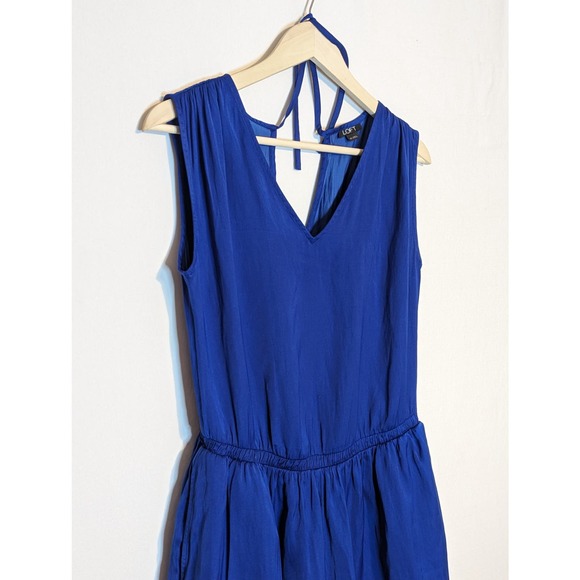 loft comfy romper shorts royal blue sleeveless womens extra small xs - Picture 7 of 8